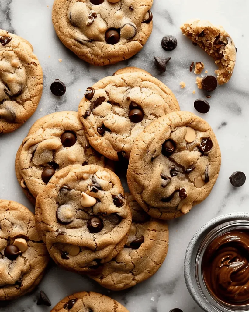Bakery-Style Peanut Butter Chocolate Chip Cookies