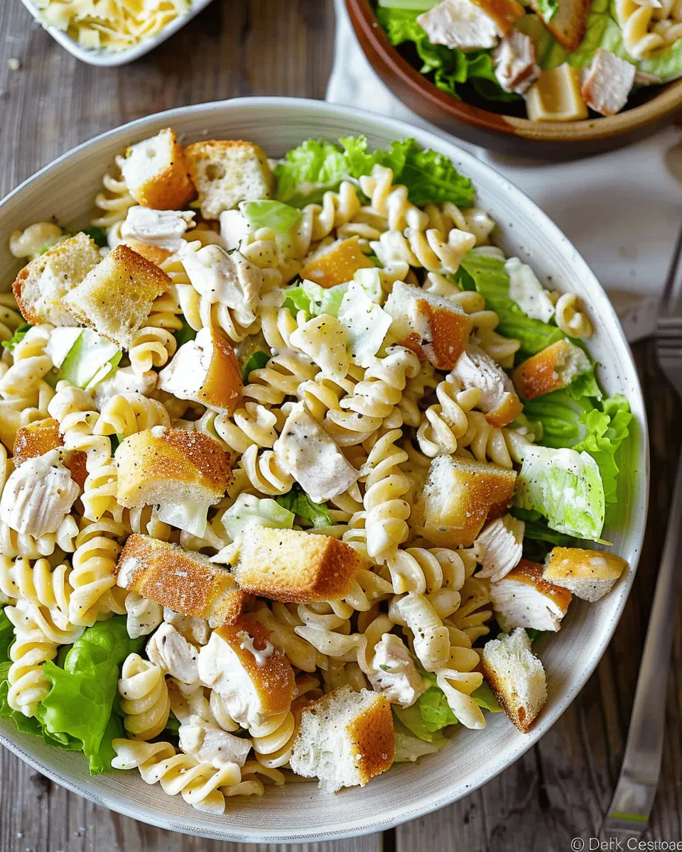 Chicken Caesar Pasta Salad with Turkey Bacon: Easy & Delightful Recipe