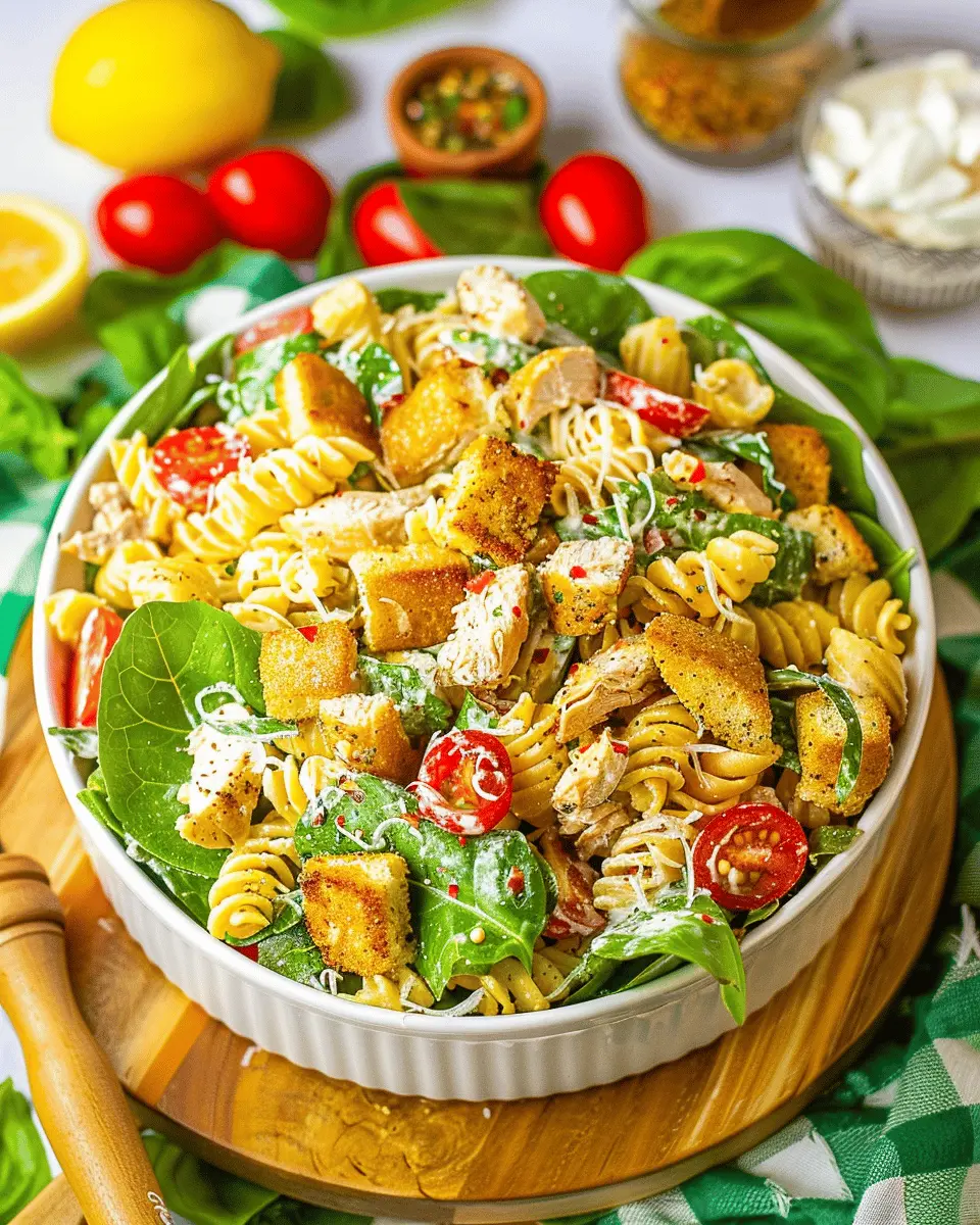 Chicken Caesar Pasta Salad: A Fresh Twist with Turkey Bacon
