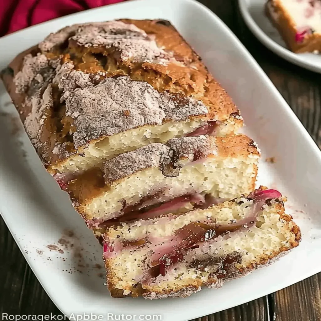 Cinnamon Swirl Rhubarb Bread