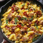 Creamy Chicken and Corn Pasta with Bacon
