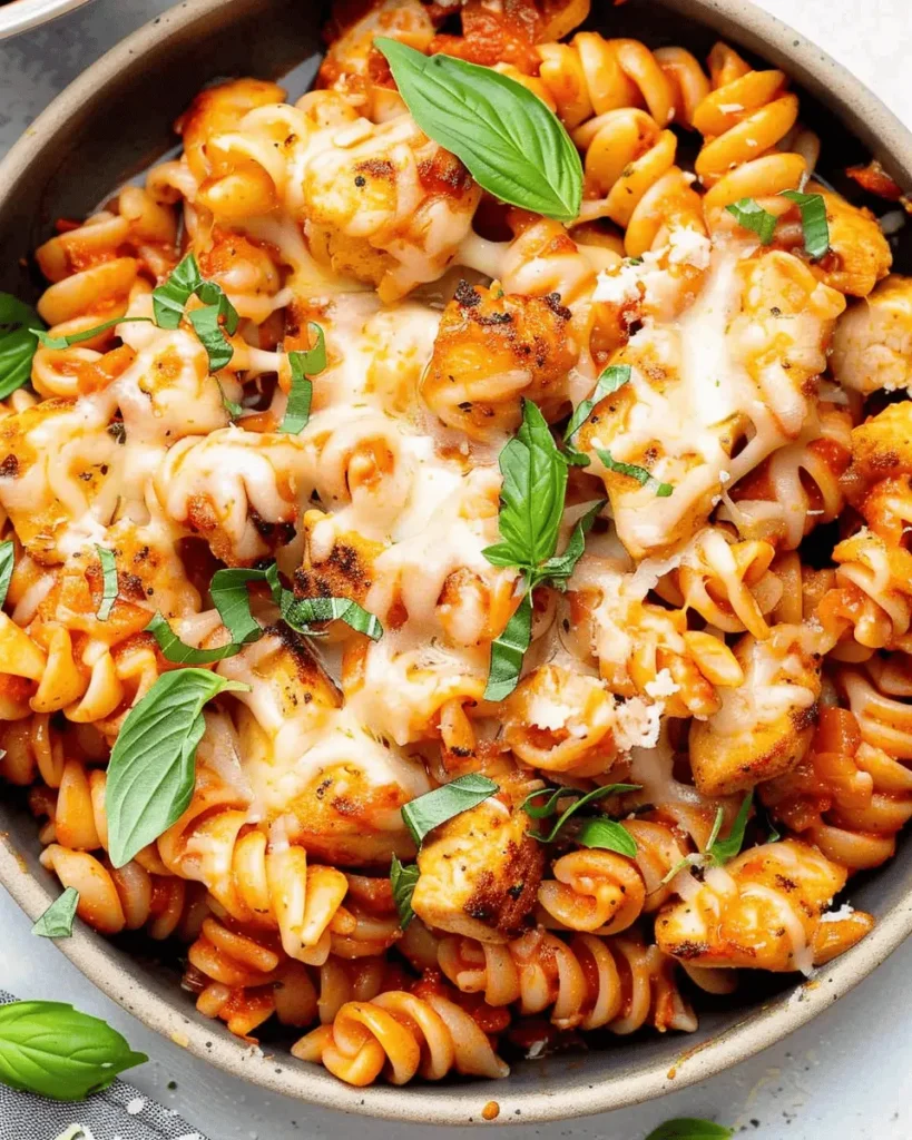 Easy 25-Minute Chicken Parmesan Pasta Skillet
