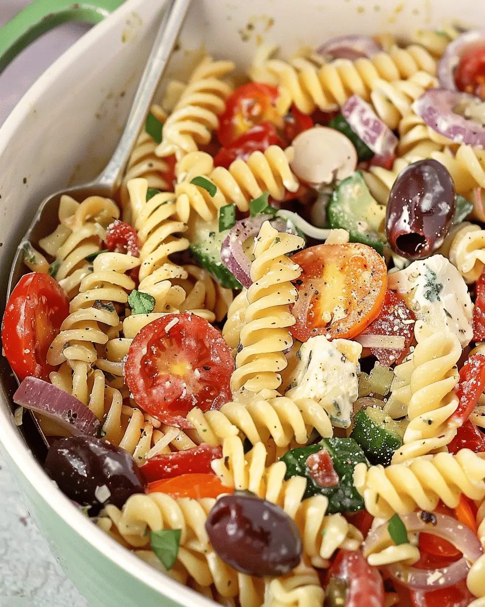 Classic Pasta Salad with Turkey Bacon and Chicken Ham Delight