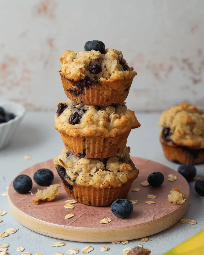 Healthy Banana Oatmeal Muffins