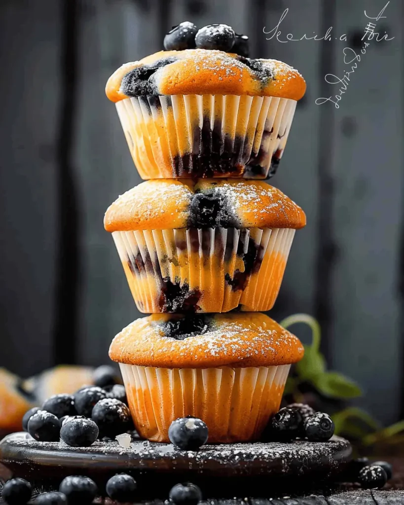 Sour Cream Blueberry Muffins