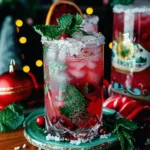 Festive Blood Orange Cranberry Mojitos