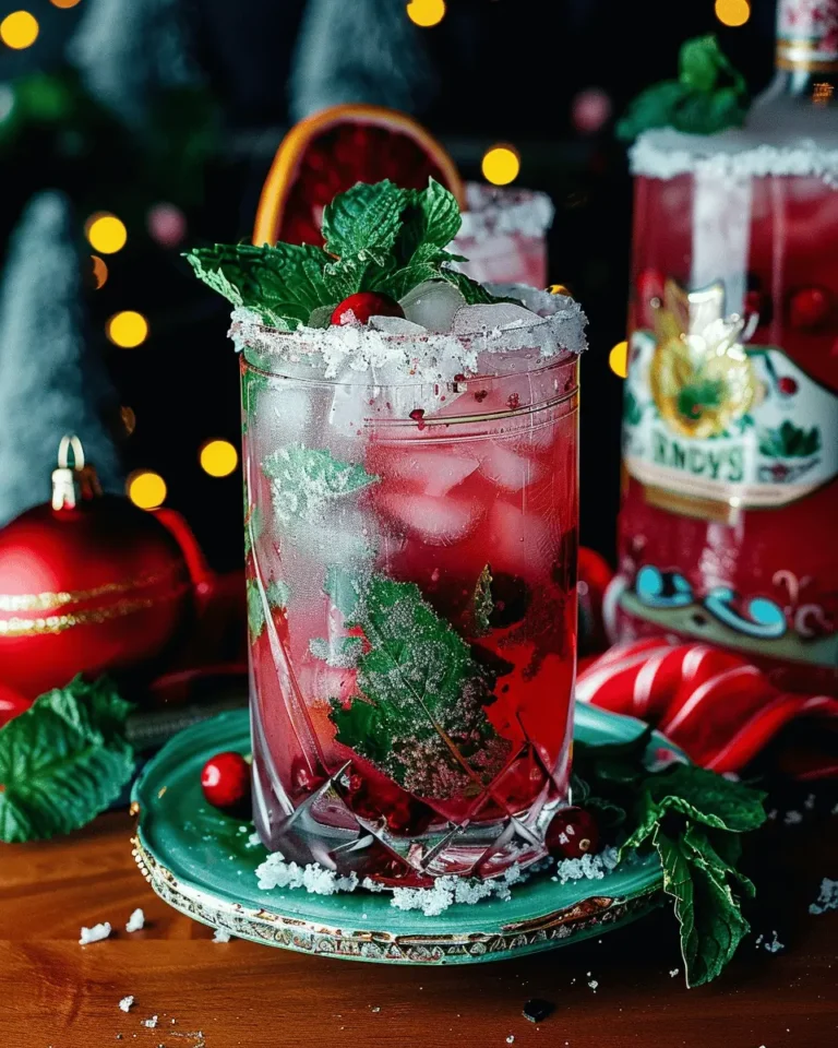 Festive Blood Orange Cranberry Mojitos