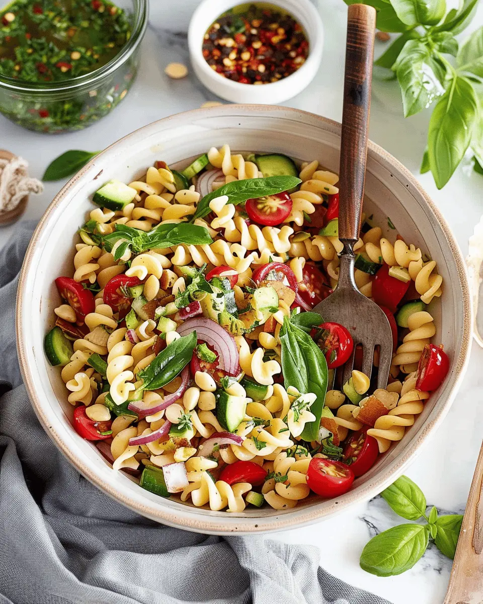 Easy Pasta Salad: A Healthy Twist with Turkey Bacon and Chicken Ham