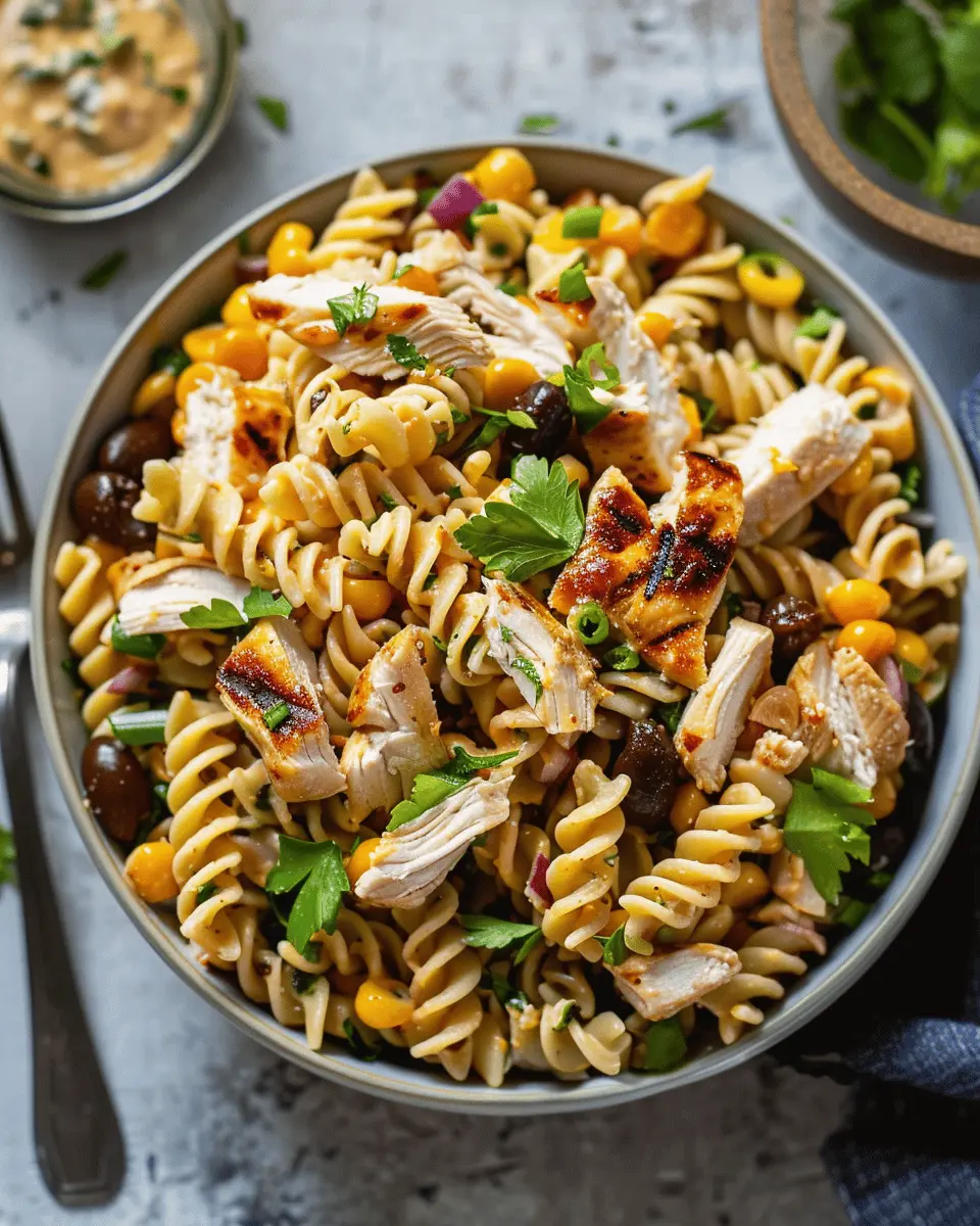 BBQ Chicken Pasta Salad: Easy Recipe with Turkey Bacon Delight