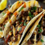 Garlic Butter Honey BBQ Beef Tacos