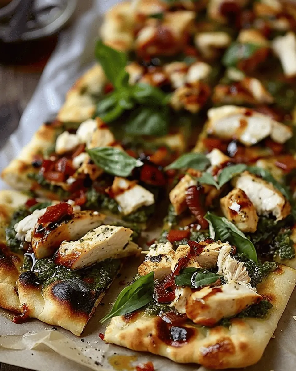 Pesto Chicken Flatbread: An Easy and Healthy Dinner Delight