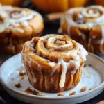 Pumpkin Cinnamon Roll Muffins