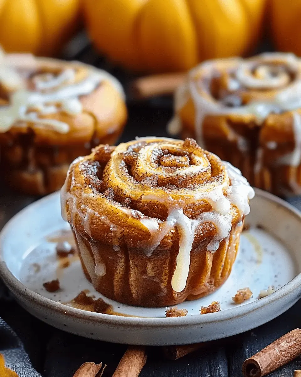 Pumpkin Cinnamon Roll Muffins