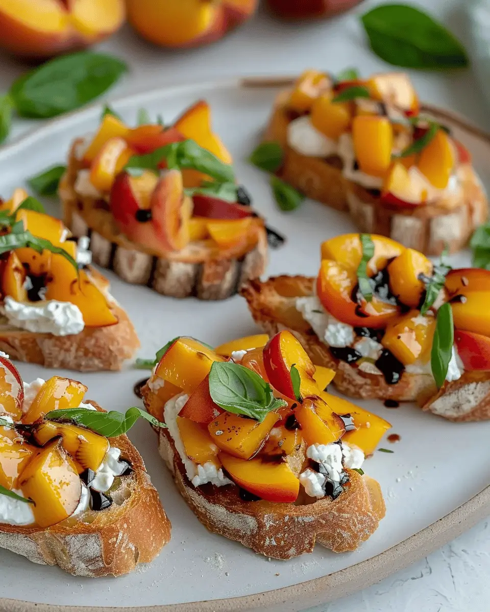 Quick Peach Bruschetta with Whipped Ricotta: A Juicy Summer Delight