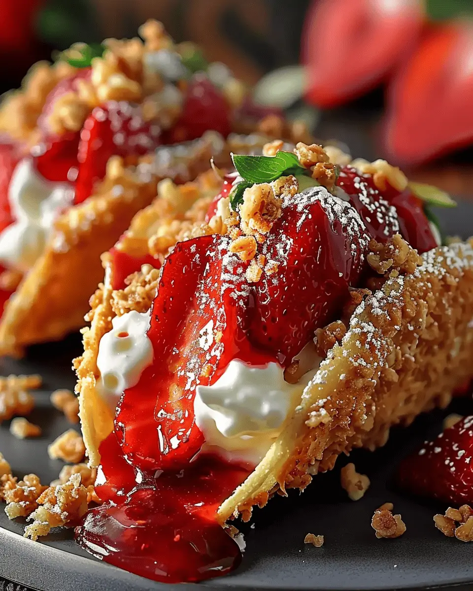Strawberry Crunch Cheesecake Tacos: Indulgent Dessert Bliss