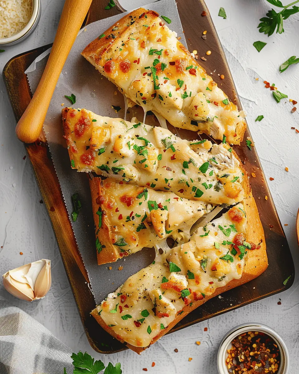 The Viral Chicken Alfredo Garlic Bread You’ll Absolutely Love