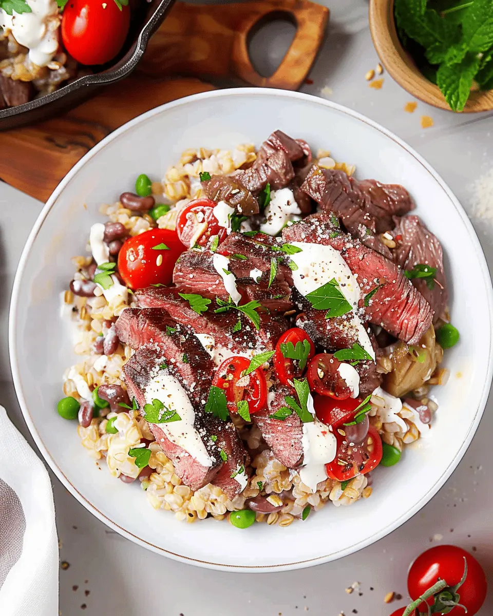 Mediterranean Steak Grain Bowl: A Juicy Twist on Healthy Eating