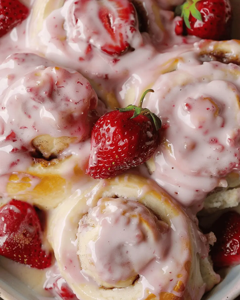 Strawberry Cheesecake Cinnamon Rolls: Indulgent Homemade Delight