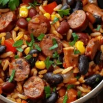 Hearty Black Beans and Rice with Sausage