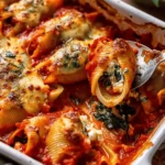 Spinach ricotta stuffed shells