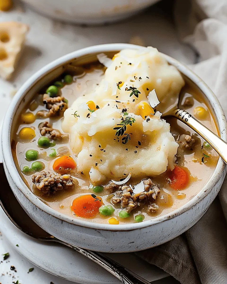 Shepherd’s Pie Soup Recipe: Indulgent Comfort in a Bowl