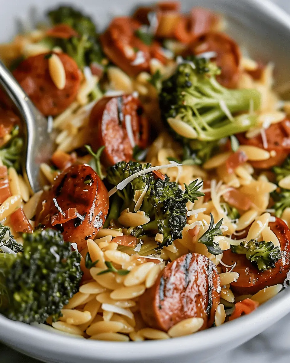 Tasty Chicken Sausage Broccoli Orzo: A Cozy Family Favorite