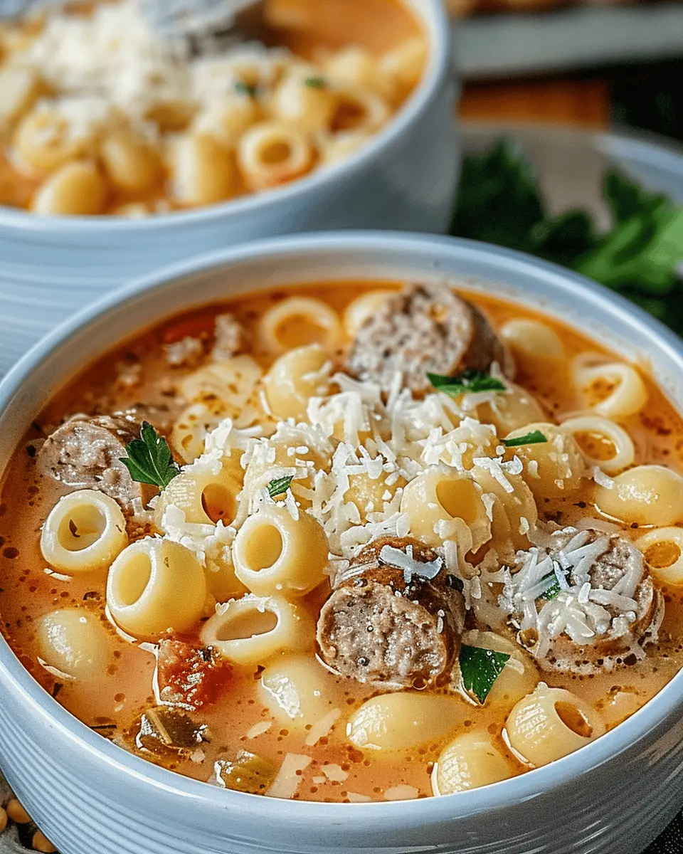 Parmesan Italian Sausage Ditalini Soup: A Creamy Comfort Delight