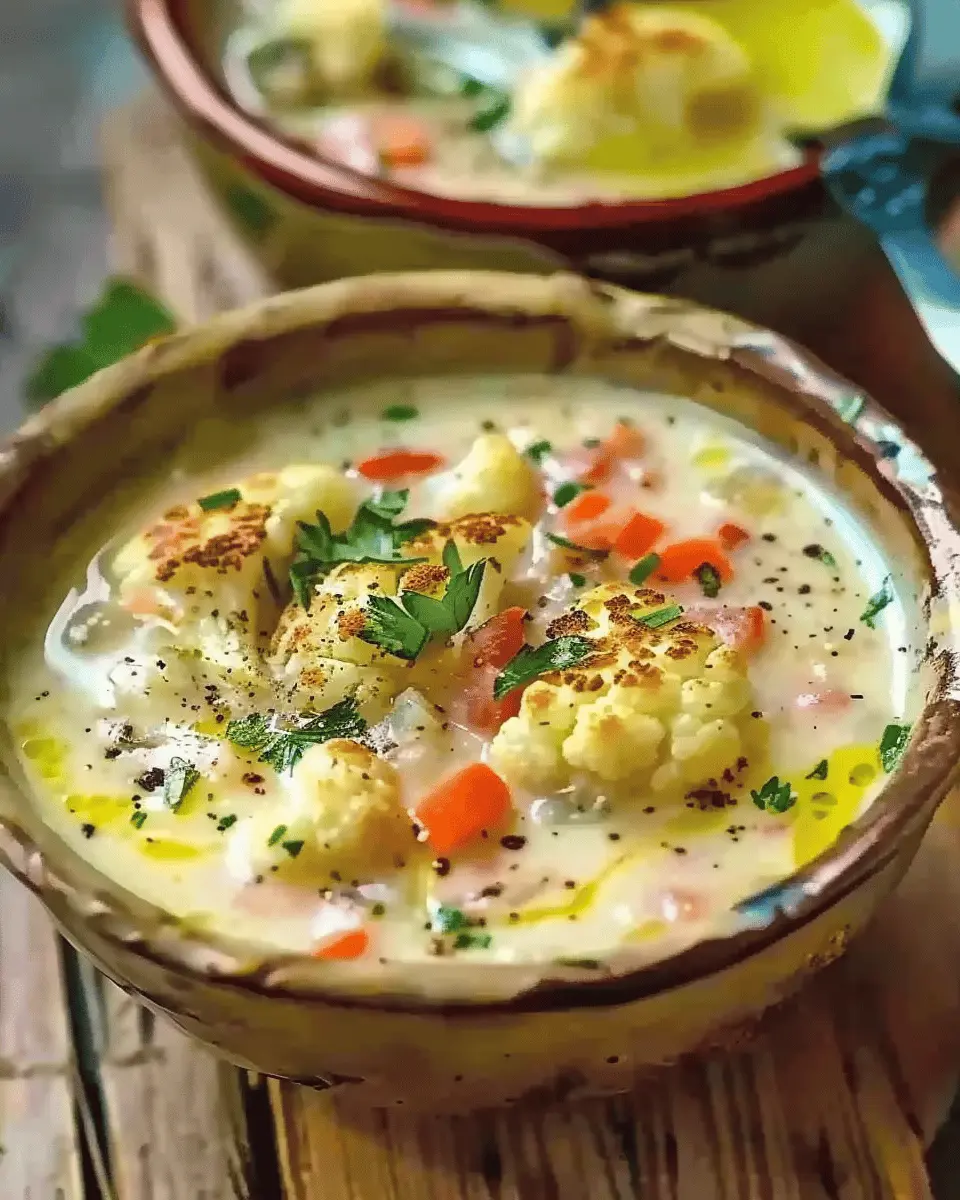 Mediterranean-Style Cauliflower Soup Recipe: Easy and Flavorful Delight