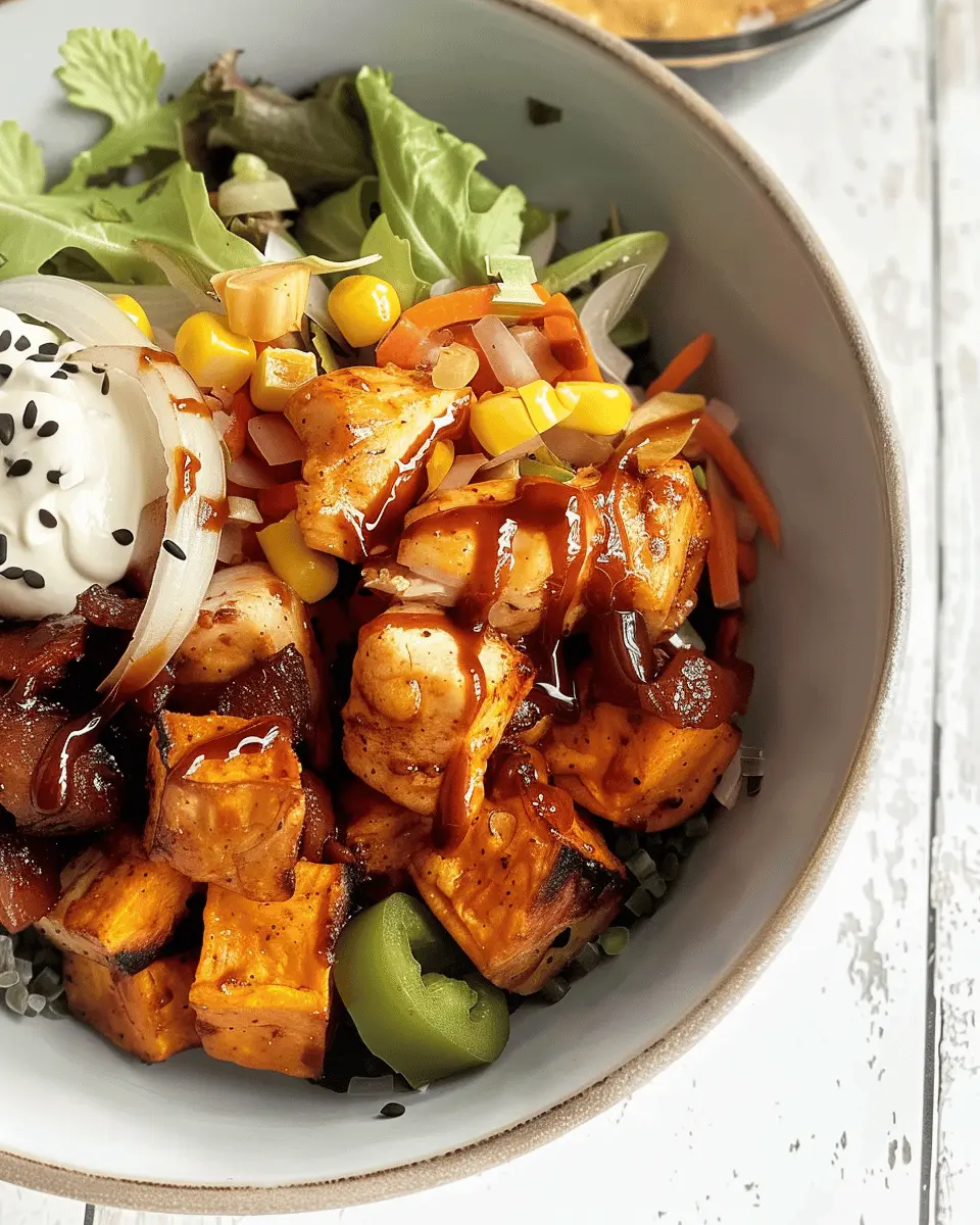 Air Fryer BBQ Chicken & Sweet Potato Bowl: Easy & Flavorful Delight