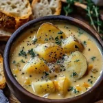 Hearty Cheddar Garlic Herb Potato Soup Recipe