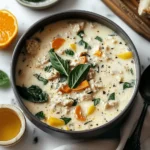 Creamy Italian Ground Chicken Soup