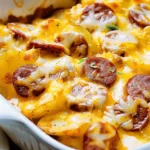 Cheesy Potatoes with Smoked Sausage