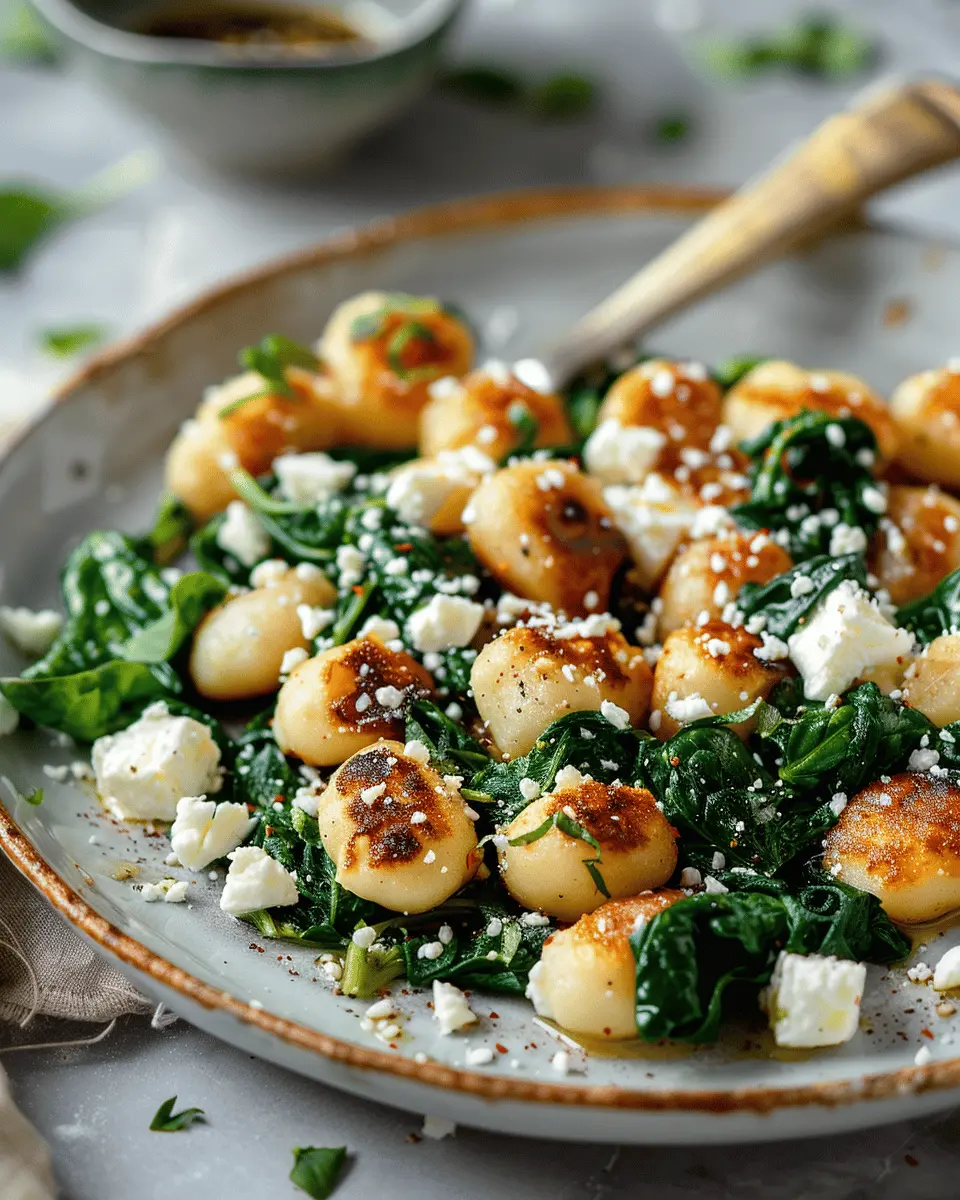 Crispy Gnocchi With Spinach And Feta: A Joyful Childhood Flavor