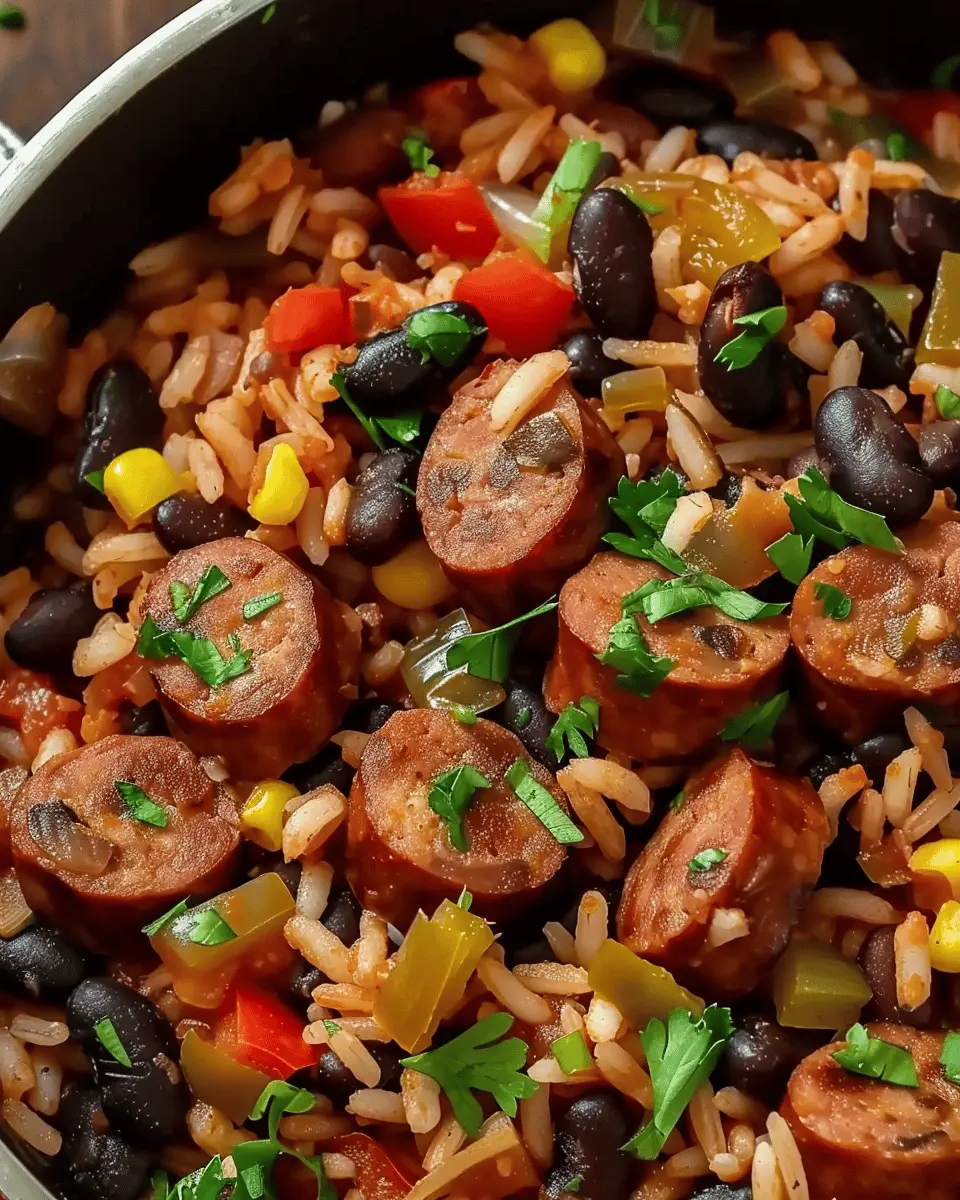 Hearty Black Beans and Rice with Sausage: A Cozy Family Favorite
