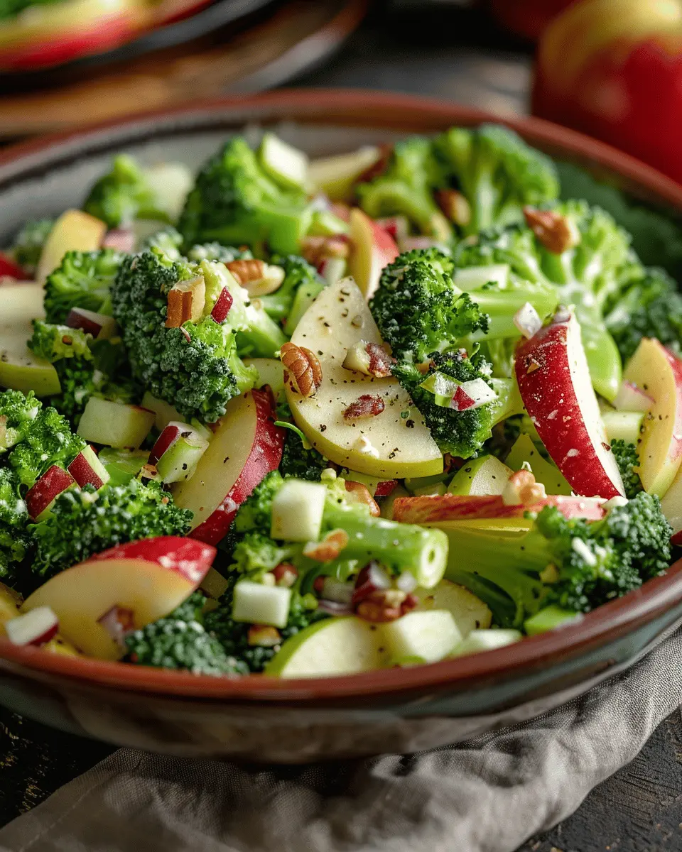Honeycrisp Apple Broccoli Salad with Turkey Bacon Delight