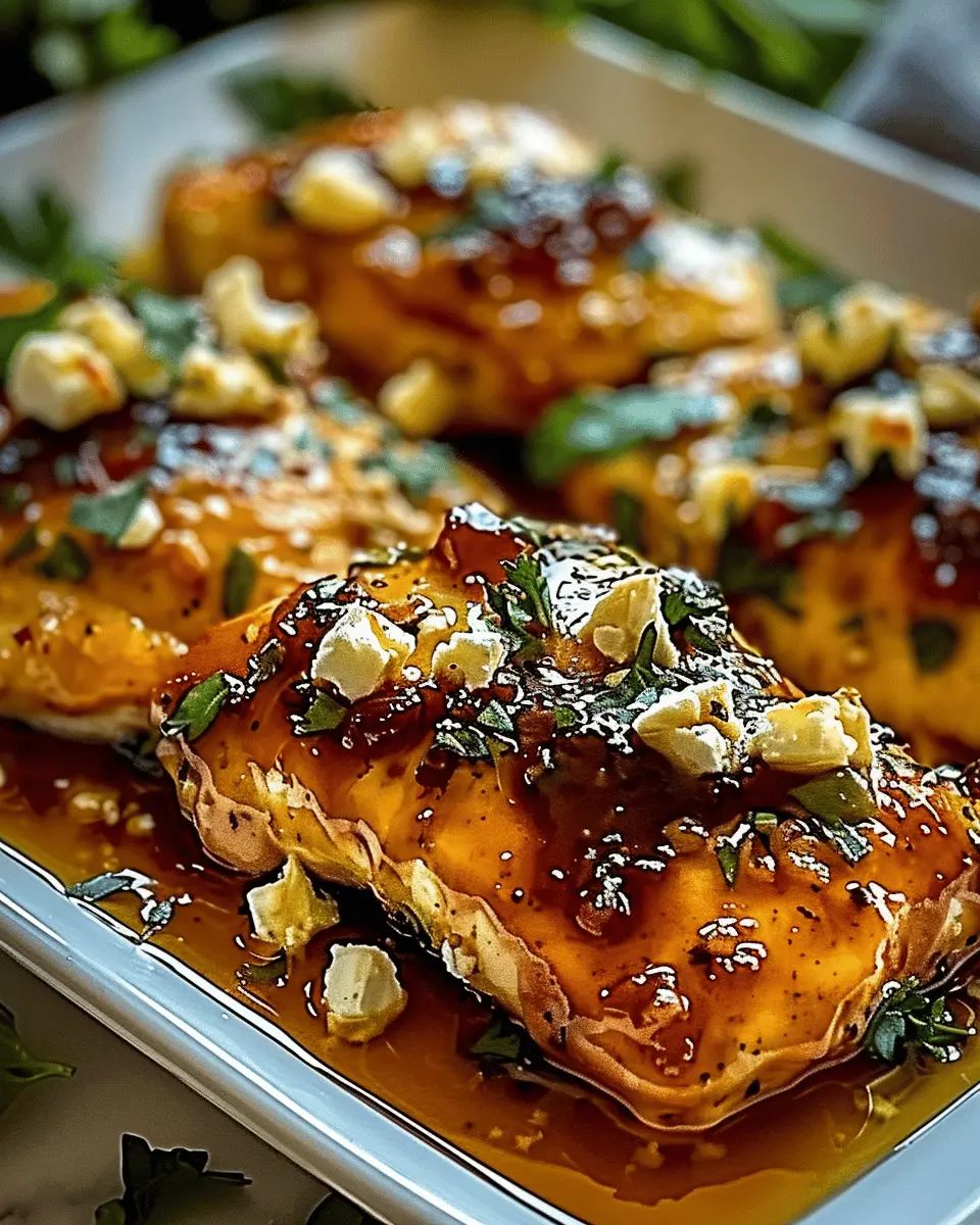 Hot Honey Feta Chicken Dish: A Savory and Spicy Delight