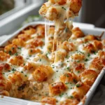 Irresistible Chicken Alfredo Tater Tot Casserole in 35 Minutes