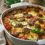 Low Carb Zucchini and Sausage Casserole
