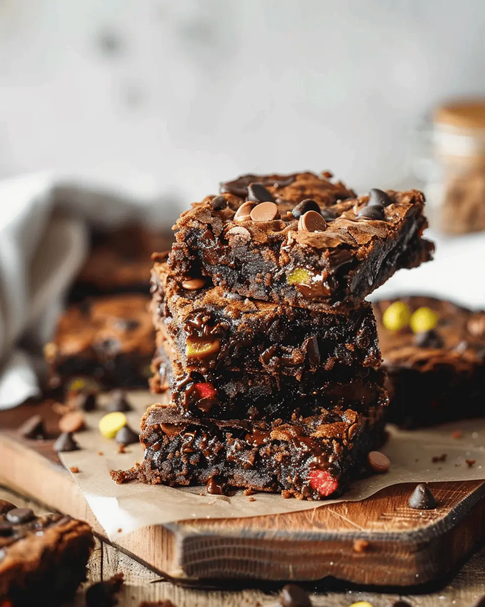 Monster Cookie Fudgy Brownies: The Ultimate Indulgent Treat