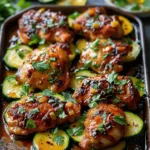 Sheet Pan Hot Honey Garlic Chicken and Zucchini Revealed!