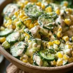 Street Corn Creamy Cucumber Salad