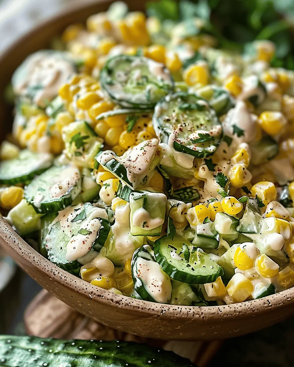 Street Corn Creamy Cucumber Salad: The Best Flavorful Twist