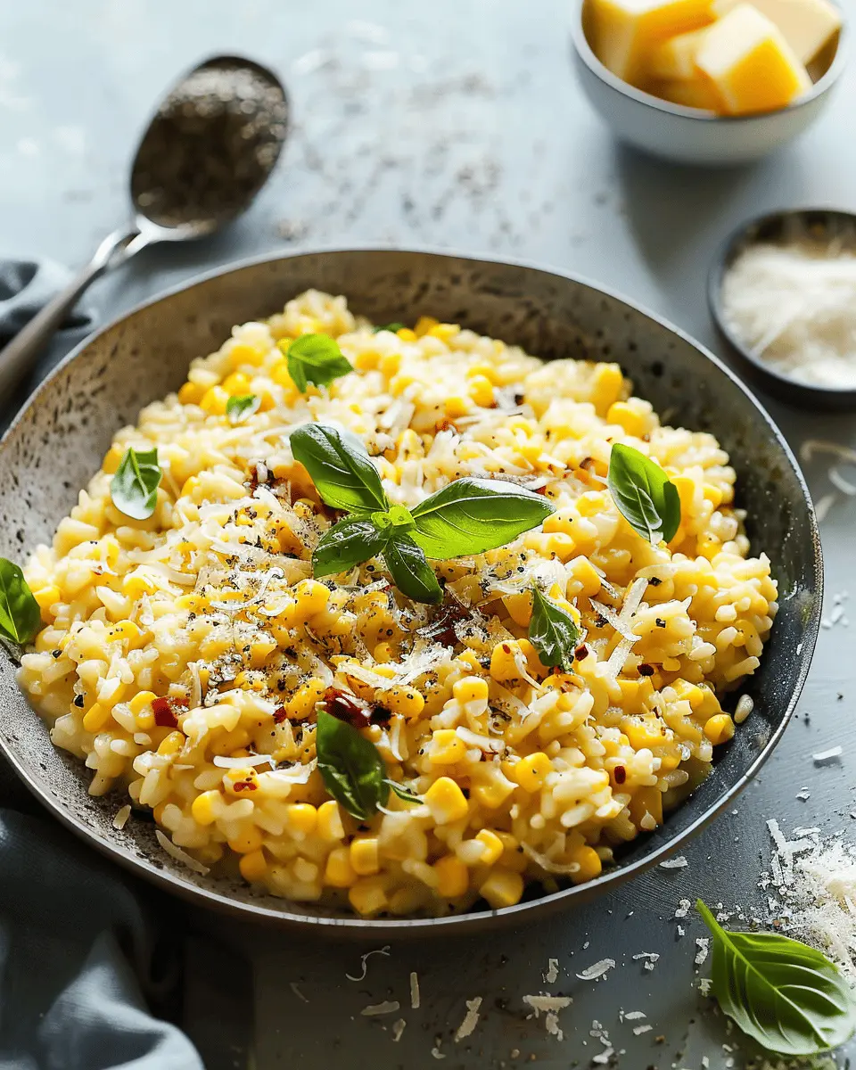 Sweet Corn Risotto: Easy Comfort Food with Turkey Bacon Delight