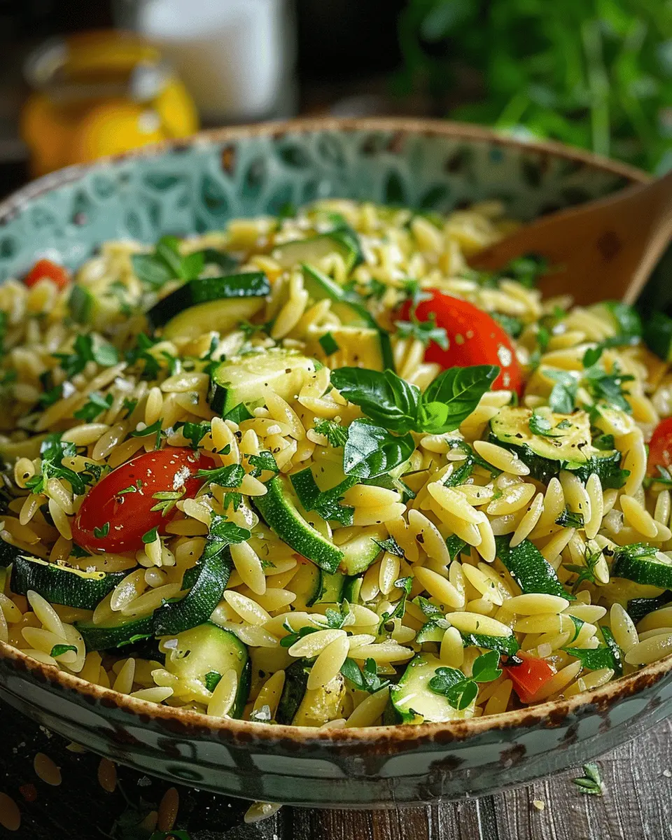 Zucchini Orzo: Easy Comfort Food with Turkey Bacon and Veggies
