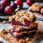 Easy Plum Crumble Bars