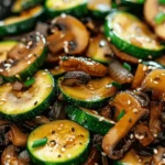 Low Carb Stir Fry Zucchini with Mushrooms and Onions