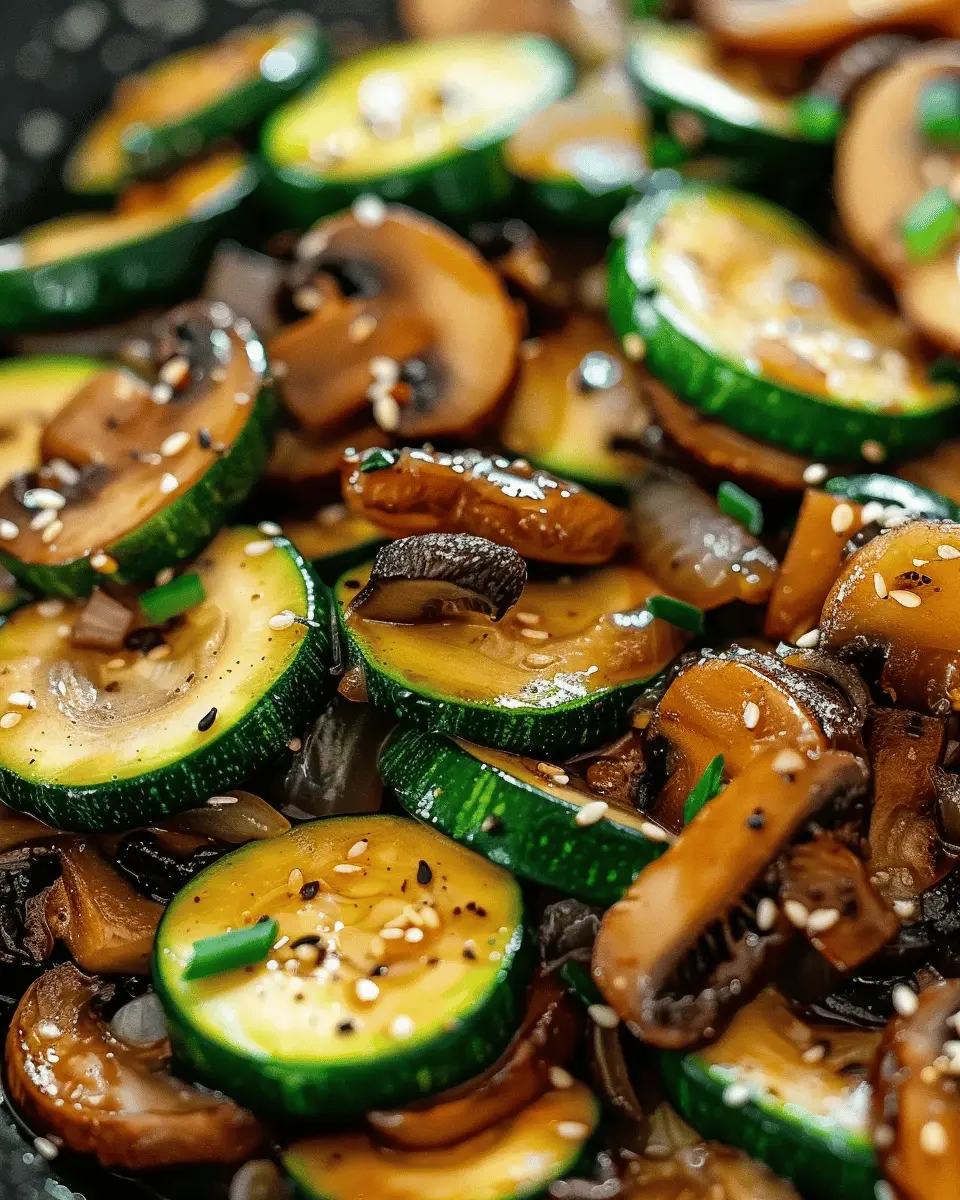 Low Carb Stir Fry Zucchini with Mushrooms and Onions