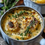 Hearty Cheddar Garlic Herb Potato Soup Recipe