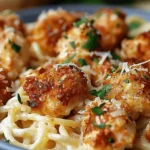 Delicious Garlic Butter Chicken Bites with Creamy Parmesan Pasta