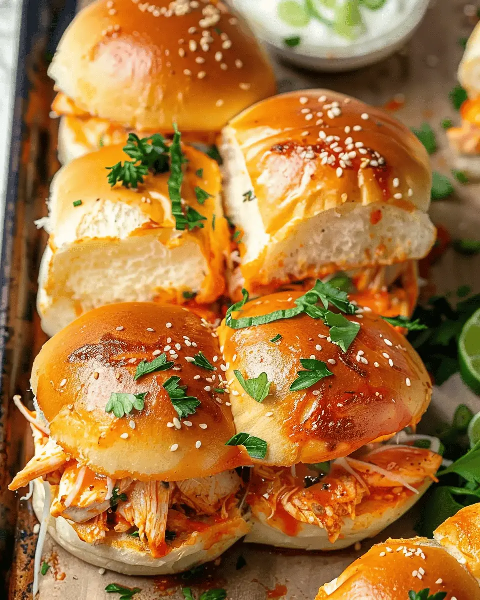 Spicy Buffalo Chicken Sliders